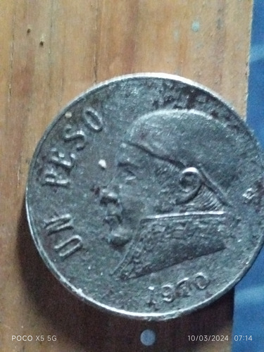 Moneda De Morelos 1 Peso Plata Ley 100