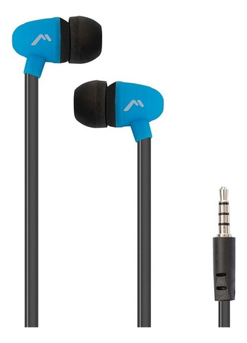 Audífonos Alta Fidelidad Mitzu Cable Plano Ergonómicos Color Azul