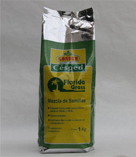 Semillas Cesped Florida 1kg Guasch Verano Sol Pleno Pisoteo