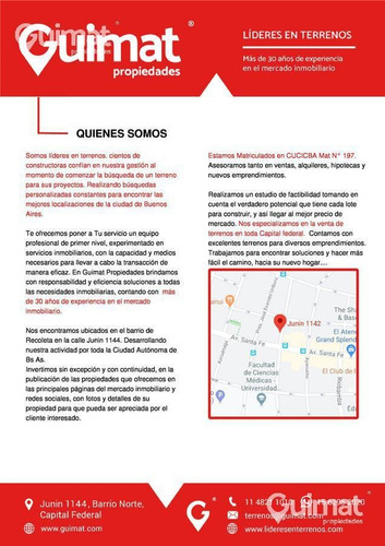 Imagen 15 de 16 de Terreno - Villa Urquiza - Lideres En Terrenos - Guimat Propiedades