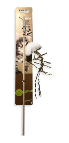 Imagen 1 de 5 de Juguete Cañita Para Gatos Esqueleto Blanco Linea Fun Cancat