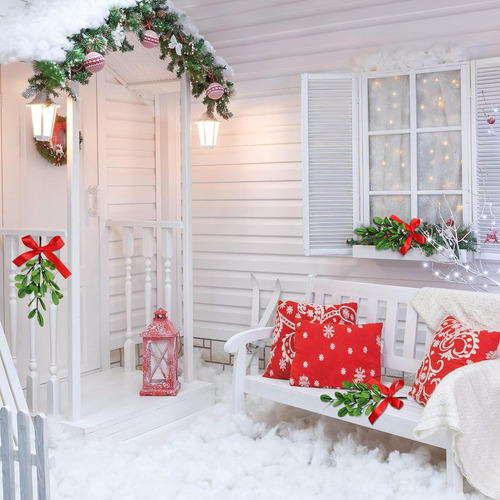 Mistletoe Artificial De Navidad Picks Ramas Falsas De Muérda