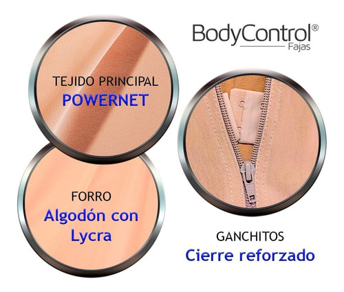 Imagen 6 de 9 de Faja Body Colaless Modeladora Reductor Body Control 0047