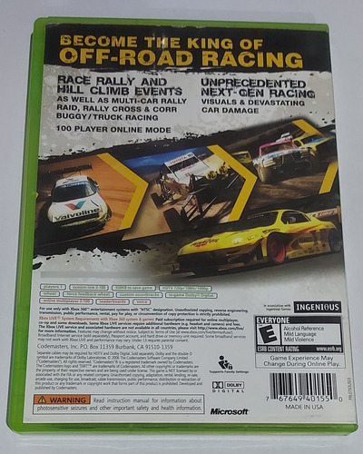 Dirt Para Xbox 360 (Usado)
