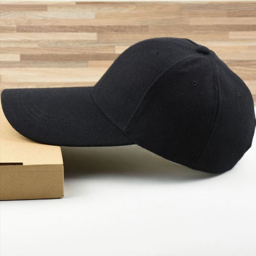 Gorra De Béisbol De Ala Extendida Tejido De Lana De Color
