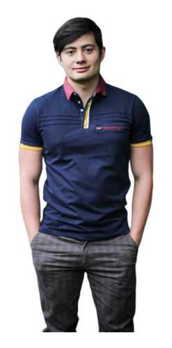 Camisa Polo Hombre 3 Lineas Texturizada