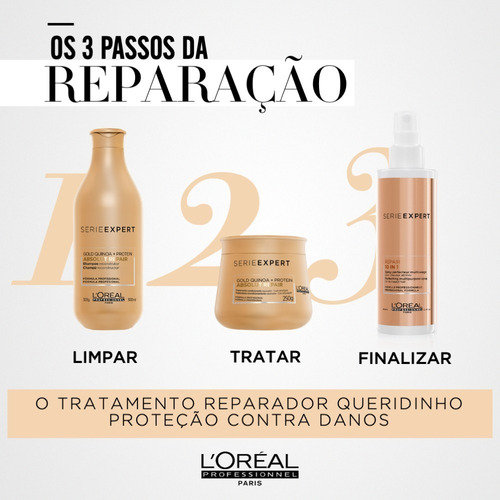 Imagem 3 de 10 de Shampoo Absolut Repair Gold Quinoa+protein-1,5l
