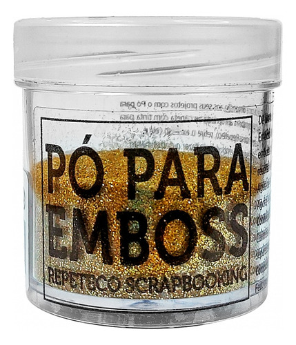 Repeteco - Pó Para Emboss Glitter - Cor Dourado - 14gr 