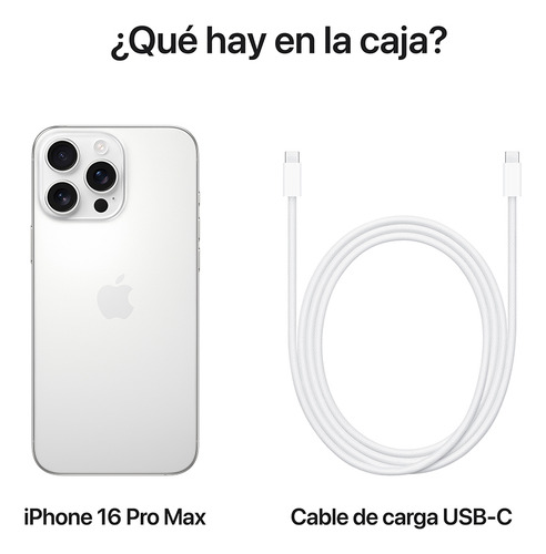 Apple iPhone 16 Pro Max (256 Gb) - Titanio Blanco Esim