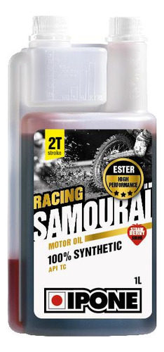 Aceite Sintético Moto Ipone Samourai Racing Frutilla 1lts