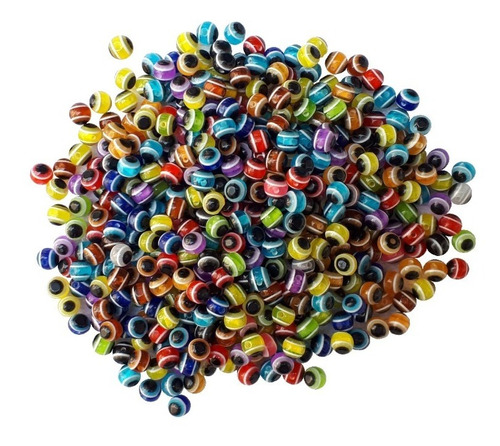 Ojo Turco Bola De 6mm, Multicolor, 70gr, En Acrílico, 500 Pz