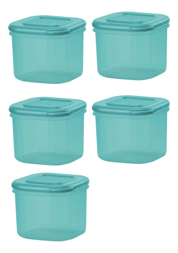 Tupper® Mini Cuadrado 200ml X5 Tupperware® 0% Bpa Hermetico 