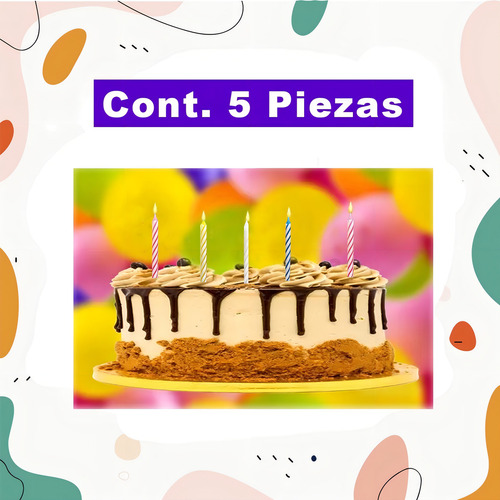 Velas De Cumpleaños Colores Marca Amscan Paquete / 24 Piezas