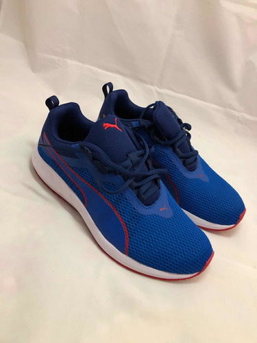 Renunciar Peticionario Agente de mudanzas Tenis Puma Soft Foam Azul Con Rojo De Hombre | Envío gratis