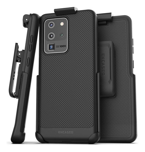 Funda Para Galaxy S20 Ultra Negra Clip Para Cinturon Encased