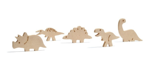 Dinosaurios Muñecos Montessori Pikler Waldorf Set X5 Madera