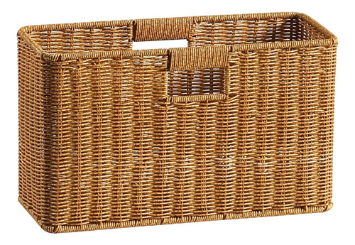 Cesta Tejida De Estilo Rústico Para 41 Cm X 16 Cm X 25 Cm