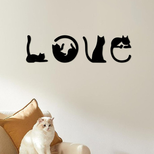4 Peças De Metal Para Montagem Na Parede, Decoração Amor,