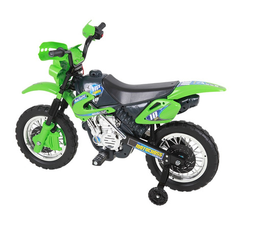 Moto Elétrica Infantil Verde Criança Menino Motocross 243