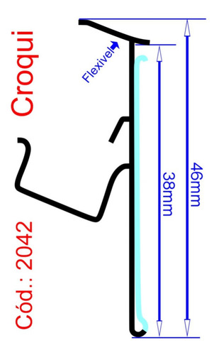 Porta Preço Etiqueta Regua Perfil De Gondola Prateleira 2042