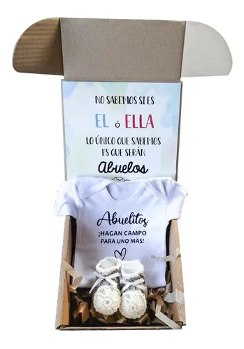 Caja Sorpresa Pañalero Para Abuelitos (anuncio Embarazo)