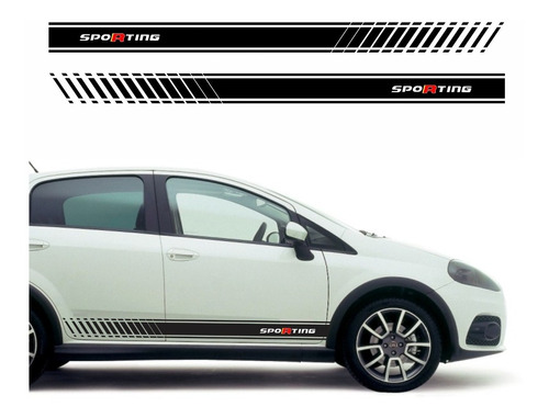 Adesivo Faixa Lateral Fiat Punto Sporting Pntof06 Fge