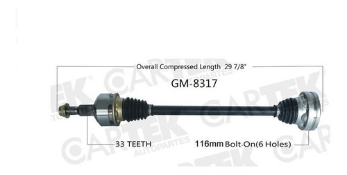 Flecha Trasero Der Cadillac Cts 2010-2011 V6 3.0 Ck