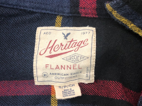 Camisa Flannel Franela American Heritage Eagle Talla S (Usado)