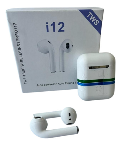 Audífonos  Inalámbricos  Bluetooth  I12 Tws Color  Blanco.  