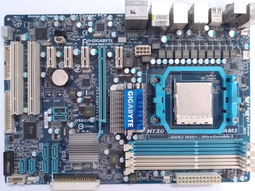 Placa Am3 Ddr3 Ga-ma770t-ud3 Gigabyte -- Phenom Ii-athlon Ii (Usado)