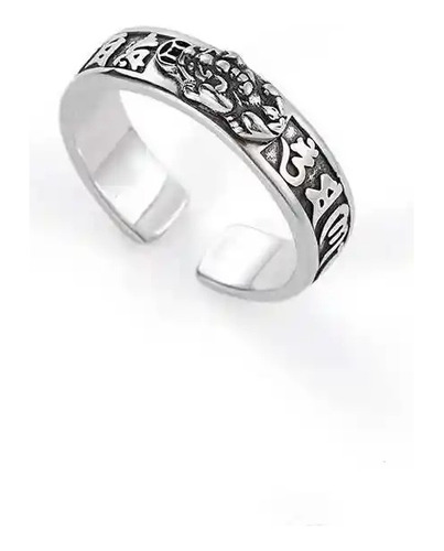 Anillo Suerte Y Fortuna Feng Shui Regulable Plateado 130