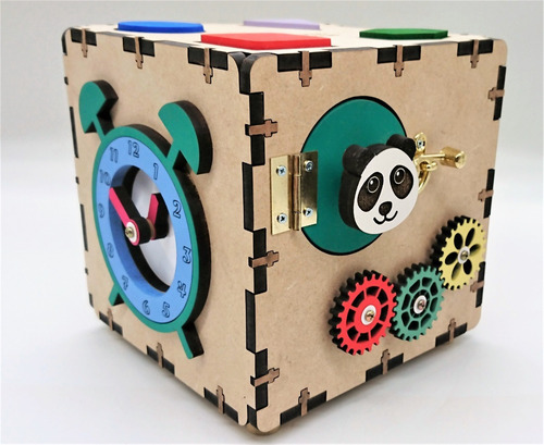 Imagem 1 de 7 de Cubo Sensorial Estilo Montessoriano: