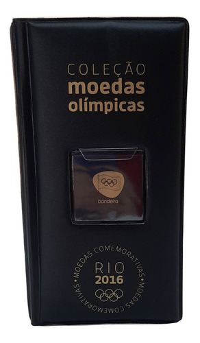 Estojo Para Moedas Comemorativas Olimpíadas Rio 2016 Preto