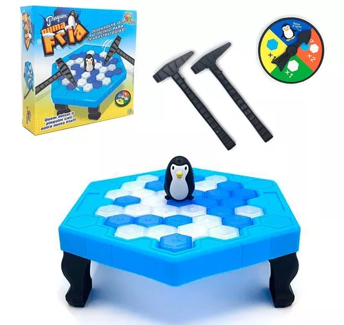 Kit 2 Jogos Brinquedo Pinguim Numa Fria Quebra Gelo Criança + Jogo