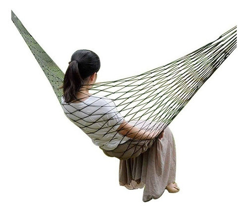 Lazhu Single Hammock With Bold Mesh And Rope For Camping