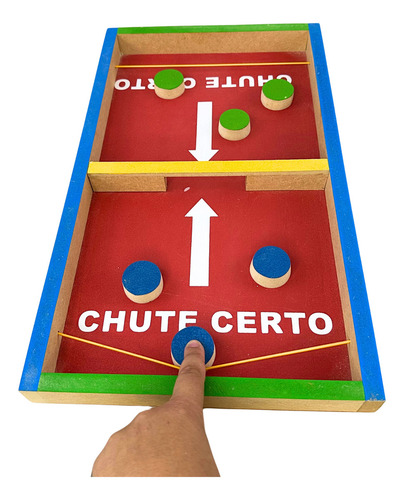 Estilingol Jogo Chute Certo Grande Brinquedo Educativo Mdf