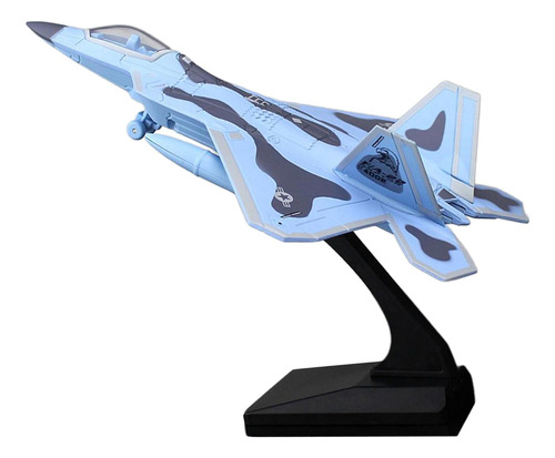 F-22 Modelo De Aleación De Avión Raptor Con Soporte Azul