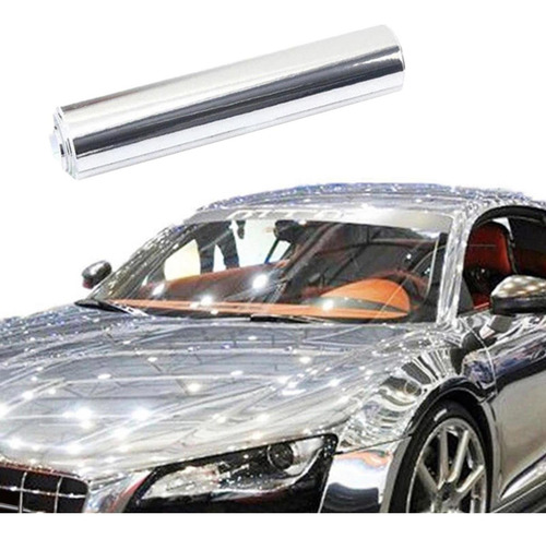 Lámina Autoadhesiva De Vinilo Con Espejo Cromado,