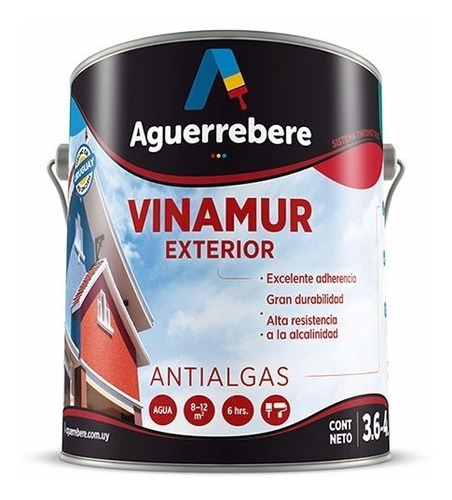 Imagen 1 de 1 de Pintura Exterior Antialgas 4 L Vinamur Aguerrebere