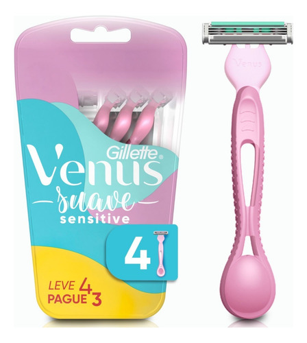 Gillette Venus Depilão Suave Sensitive Leve 4 Pague 3 Und