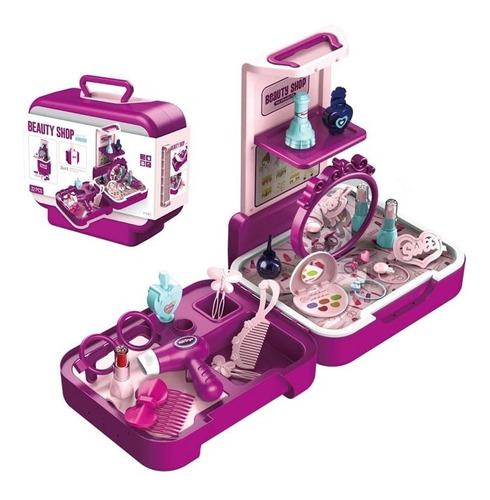 Set De Maquillaje Maleta Portátil Para Niña Beauty Shop32pz