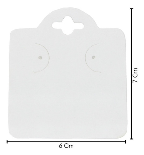 Cartela De Papel Branca Para Brinco E Bijuterias - 7 X 6 Cm