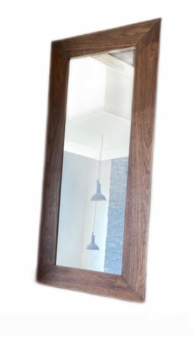 Espejo rectangular de pie Argoz Nogal de 150cm x 66cm marco marrón