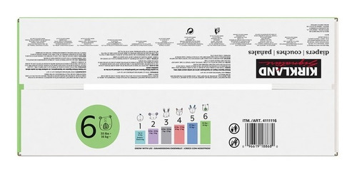 Pañales Unisex Etapa 6, Kirkland Signature, 120 Piezas Msi