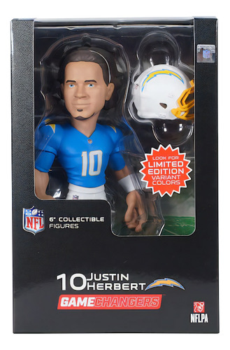 Figura Fútbol Americano Chargers Justin Herbert Gamechangers