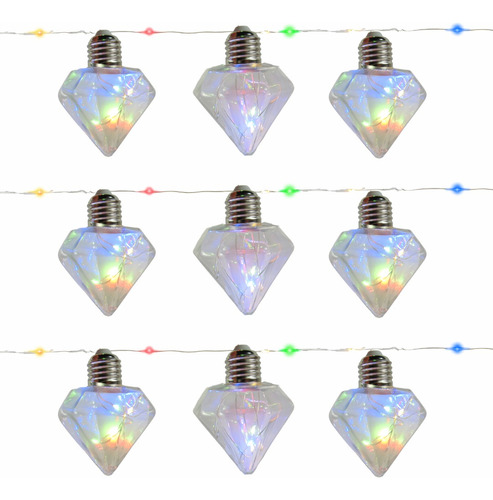 Serie De Luces Led Diamante Luz Multicolor Nanoled 14 Mts