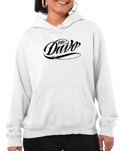 Sudadera Con Gorro Cantante Mc Davo, Diseño En Espalda