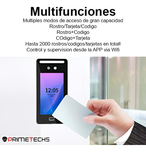 Control De Acceso Facial Wfi Tuya Rfid Codigo App Apertura
