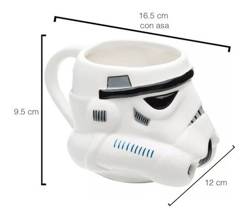 Taza Cafe Star Wars Trooper 3d Tarro Ceramica 300ml