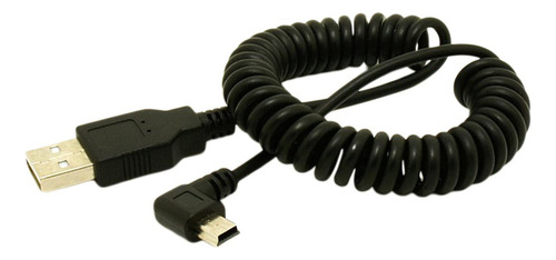 Cable De Resorte Elástico Usb 2.0 A Macho A Ángulo Mini